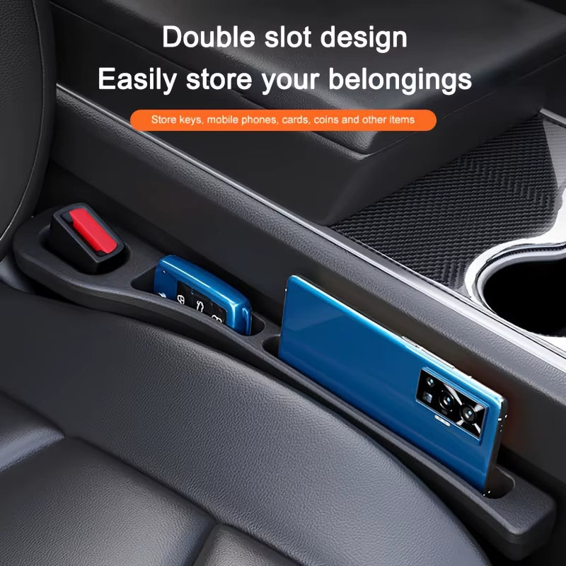 Universal Car Seat Gap Filler and Organizer - Leak Proof Side Seam Plug Strip for Interior Decoration (1 Pair)