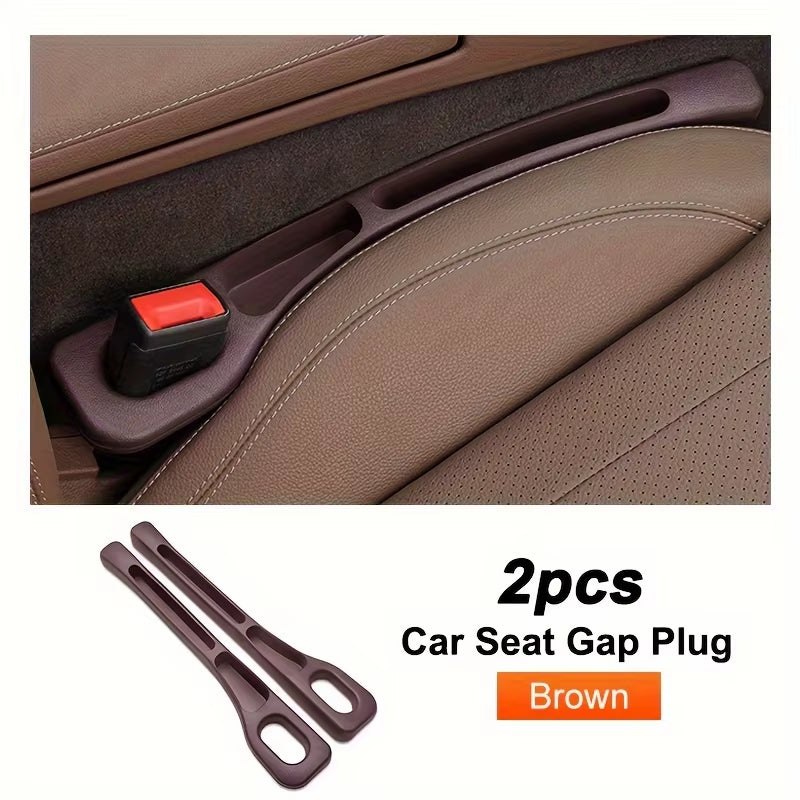 Universal Car Seat Gap Filler and Organizer - Leak Proof Side Seam Plug Strip for Interior Decoration (1 Pair)