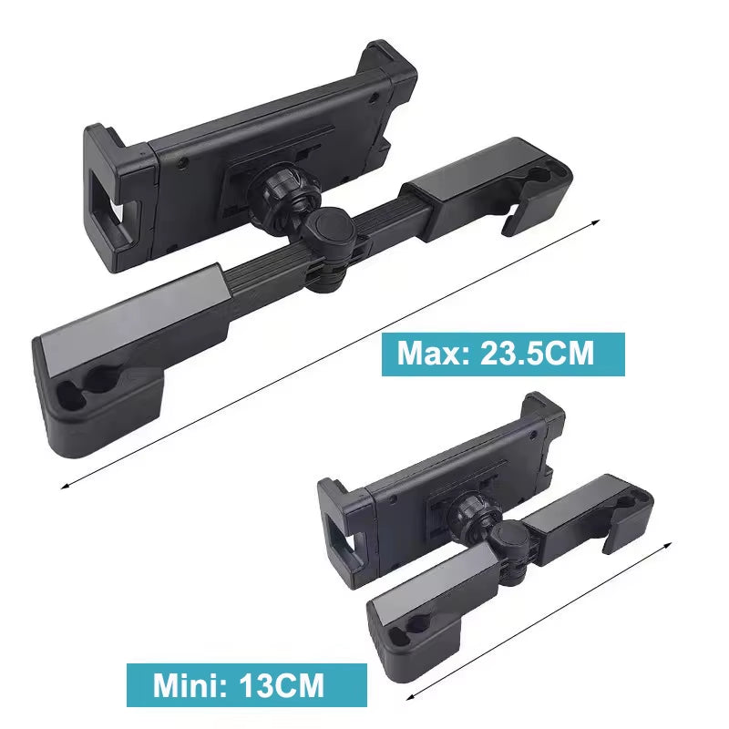 Car Back Seat Headrest Phone Holder Stretchable Tablet Stand Rear Pillow Adjustment Bracket for 4.7-12.9 Inch Ipad